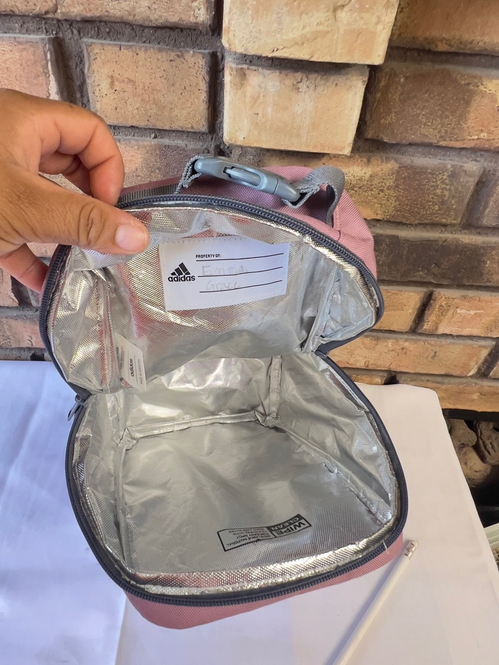 adidas Pink Mini Crossbody Backpack with Front Zip - Picture 5 of 7